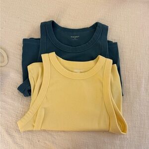 Old Navy Sleeveless Tops in Yellow and Blue